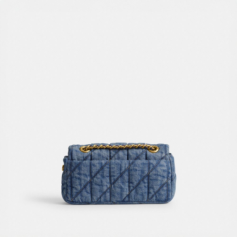 Coach Tabby Shoulder Bag 20 With Quilting Denim/Brass/Indigo | 045-CAFBHT