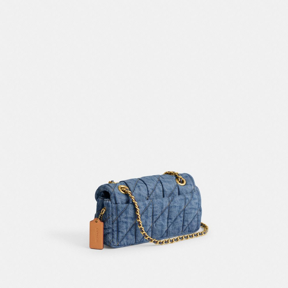 Coach Tabby Shoulder Bag 20 With Quilting Denim/Brass/Indigo | 045-CAFBHT