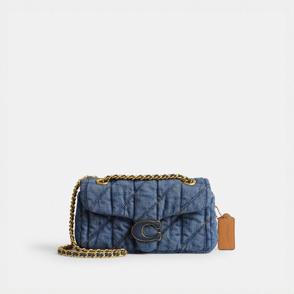 Coach Tabby Shoulder Bag 20 With Quilting Denim/Brass/Indigo | 045-CAFBHT