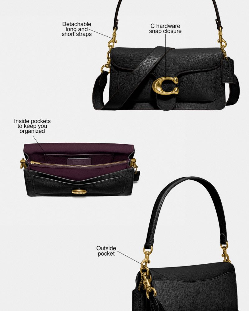 Coach Tabby Shoulder Bag 26 In Signature Leather Patent Leather/Brass/Cappuccino | 527-EGZVAC