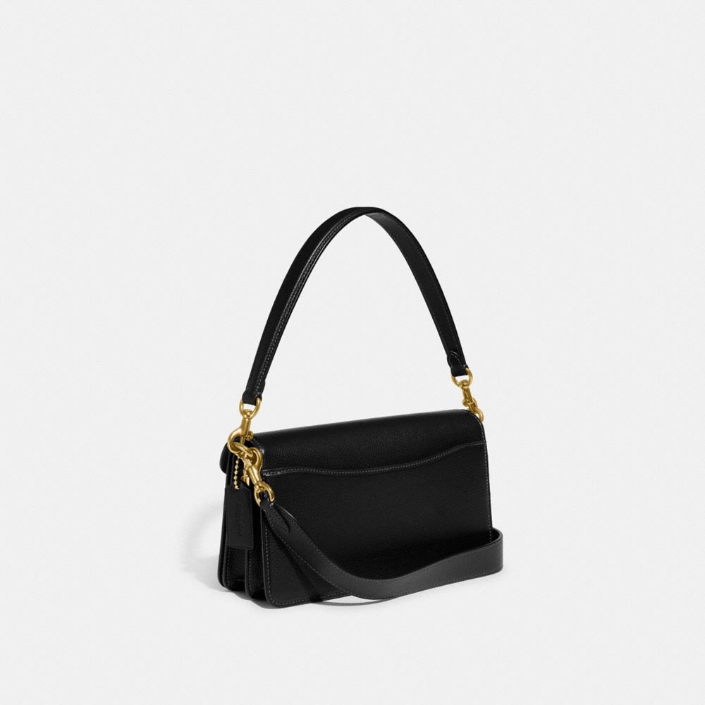 Coach Tabby Shoulder Bag 26 Polished Pebble Leather/Brass/Black | 675-TBNOLJ