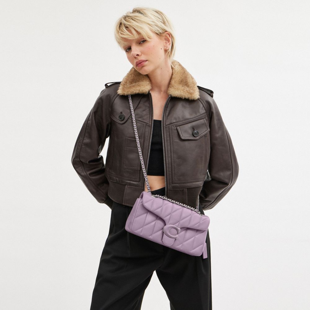 Coach Tabby Shoulder Bag 26 With Quilting Nappa Leather/Silver/Soft Purple | 561-NQKOJE