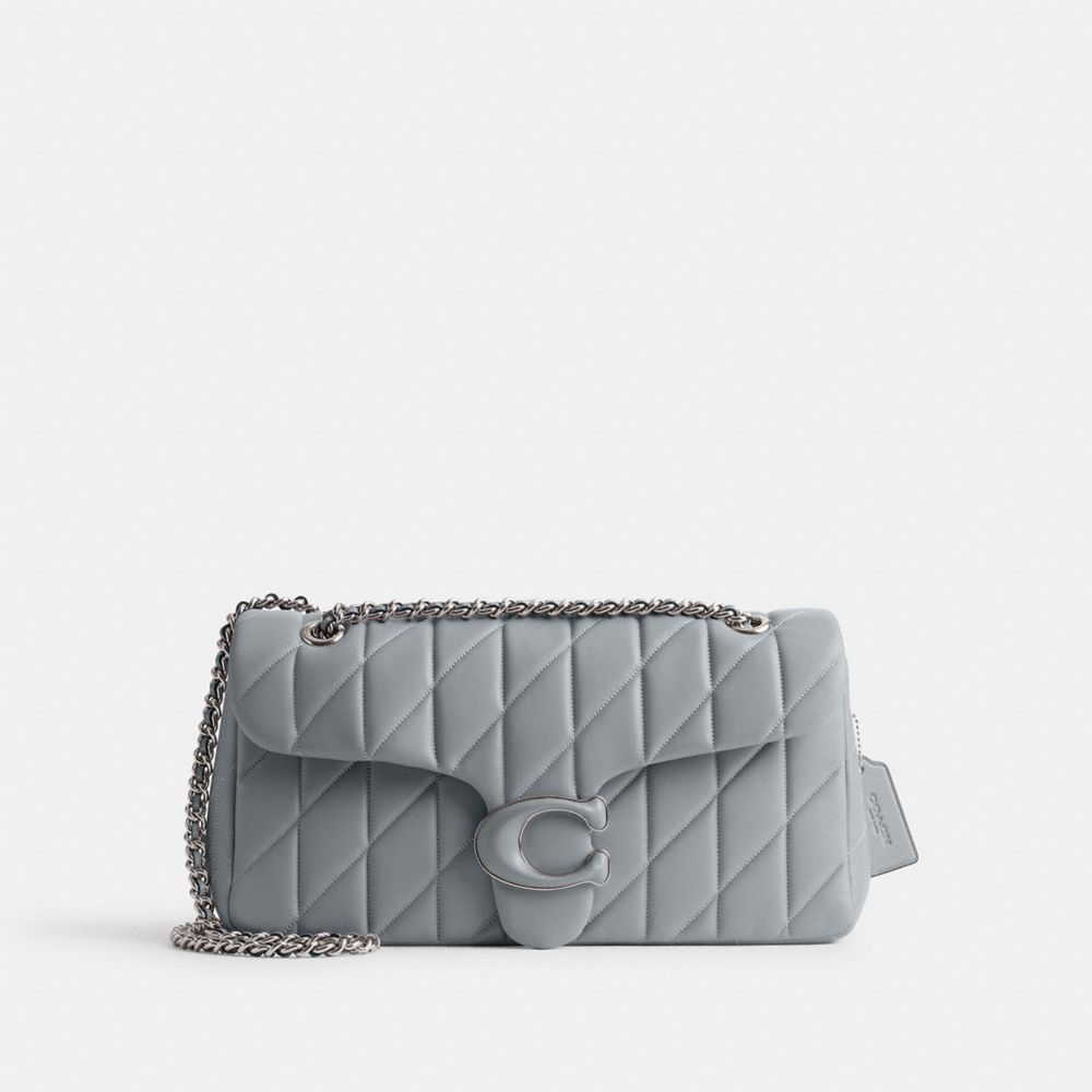 Coach Tabby Shoulder Bag 33 With Quilting Nappa Leather/Silver/Grey Blue | 568-JAQURG