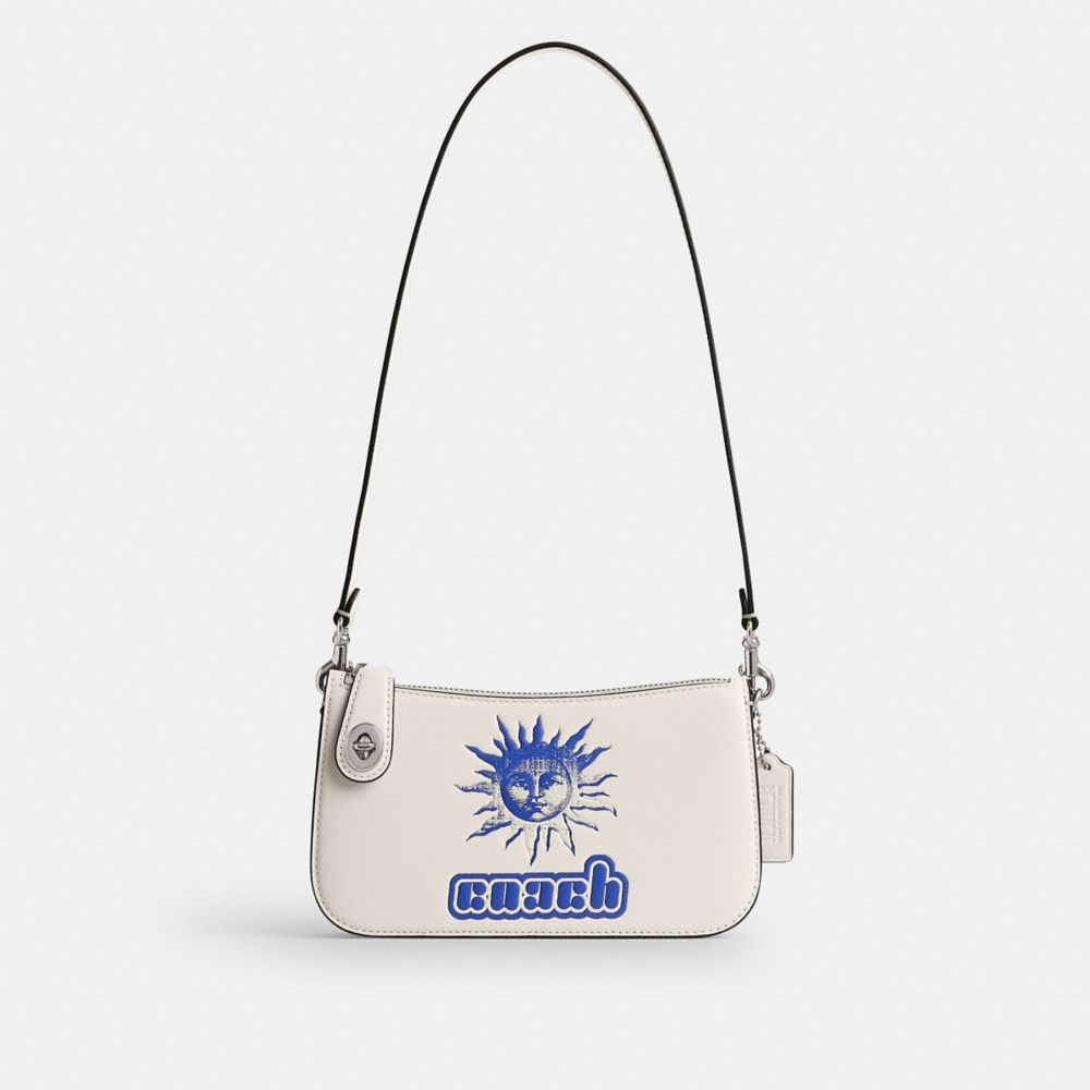 Coach The Lil Nas X Drop Penn Shoulder Bag Refined Calf Leather/Silver/Chalk | 942-CETYSN