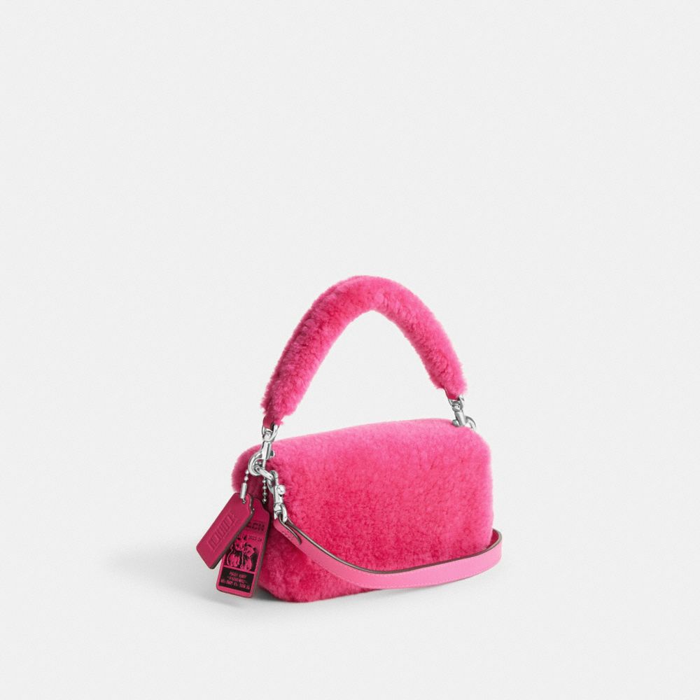 Coach The Lil Nas X Drop Tabby Shoulder Bag 18 In Shearling Silver/Bright Fuchsia | 967-ZUDWYR