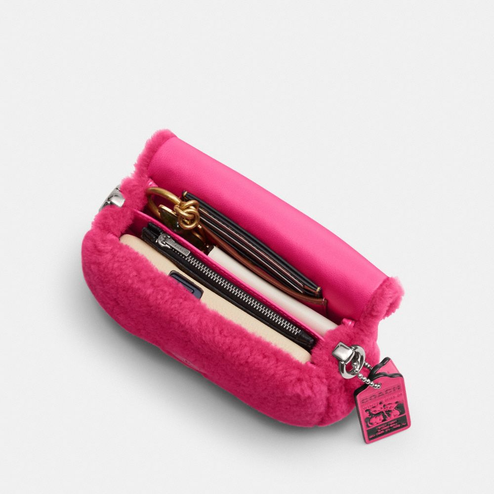 Coach The Lil Nas X Drop Tabby Shoulder Bag 18 In Shearling Silver/Bright Fuchsia | 967-ZUDWYR