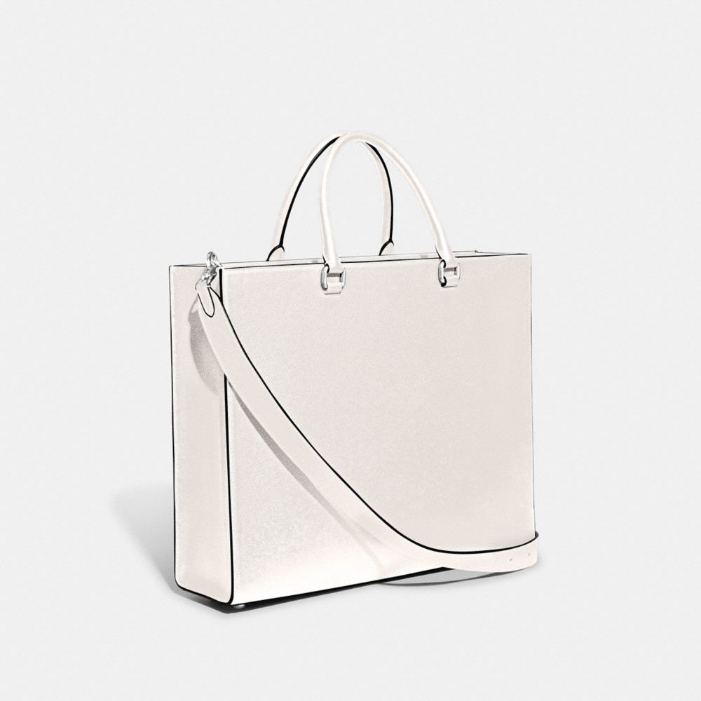 Coach Tote Bag 40 With Signature Canvas Chalk | 764-CUMYTL