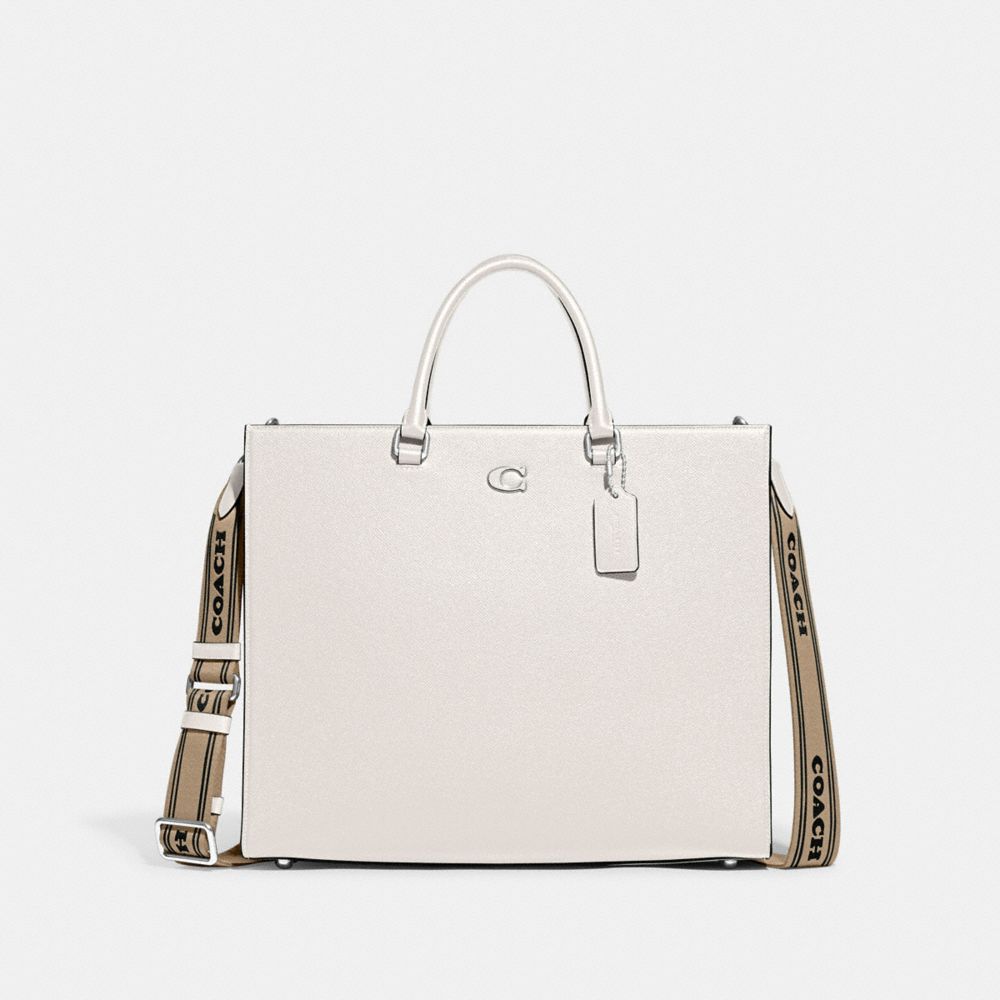 Coach Tote Bag 40 With Signature Canvas Chalk | 764-CUMYTL