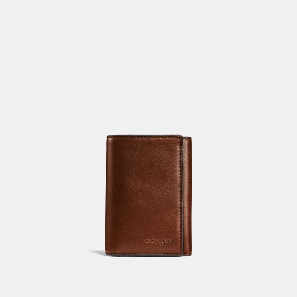 Coach Trifold Wallet Saddle | 862-UBVHYS