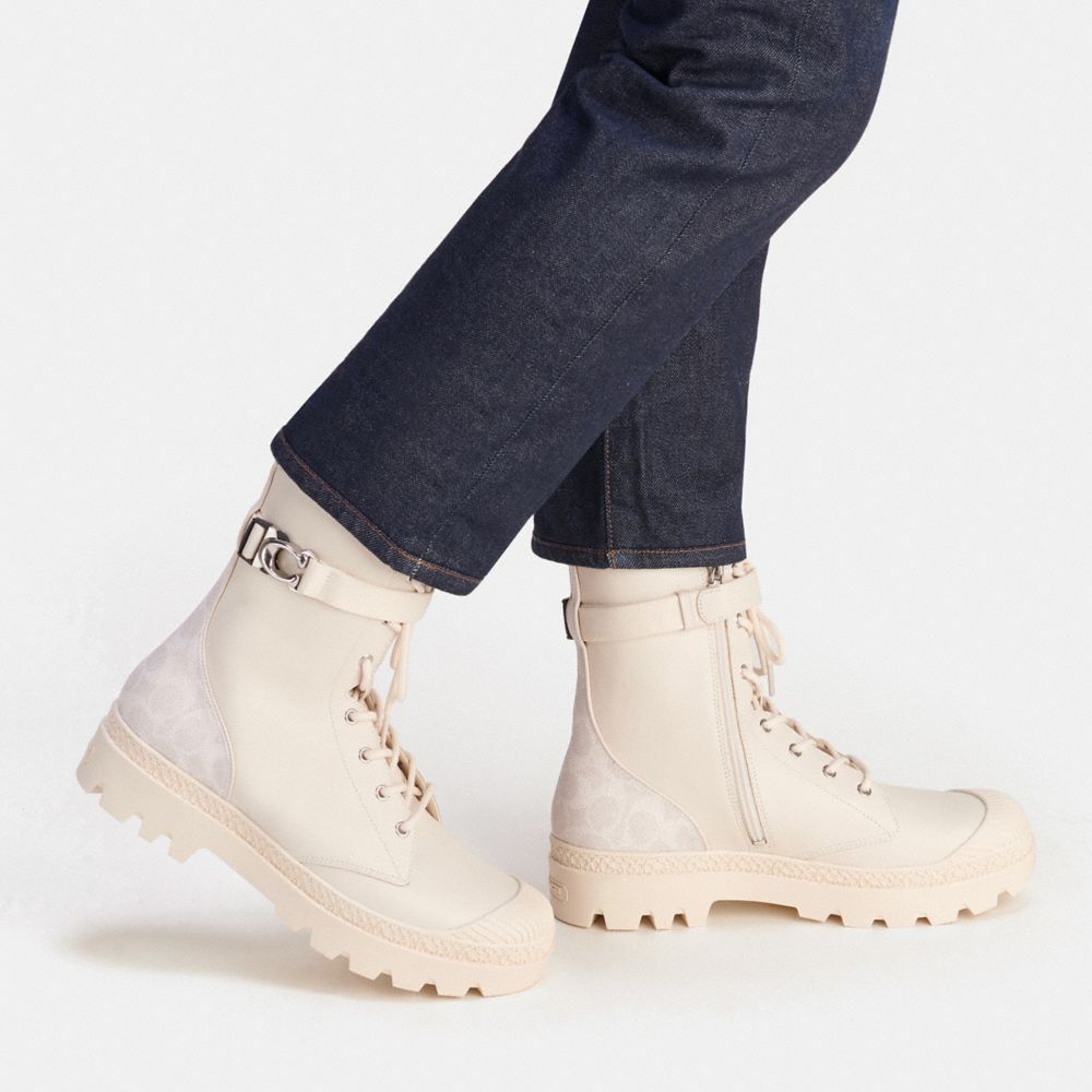 Coach Tucker Boot With Signature Canvas Chalk | 859-YIRKZL