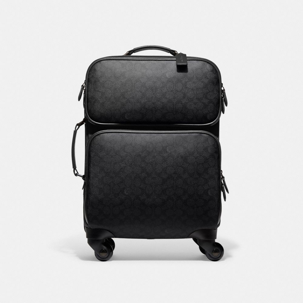 Coach Wheeled Carry On In Signature Canvas Charcoal | 068-YHCJLB