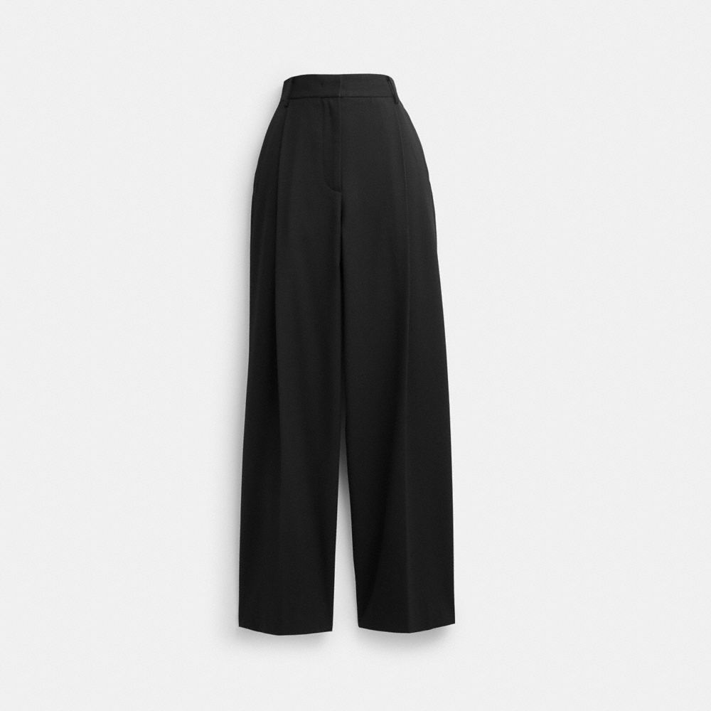 Coach Wide Leg Trousers Black | 384-SLNEAP