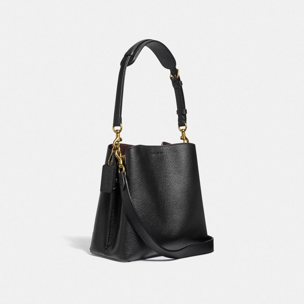 Coach Willow Bucket Bag Pebble Leather/Brass/Black | 932-YTXBEF