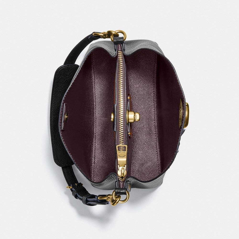 Coach Willow Bucket Bag Pebble Leather/Brass/Black | 932-YTXBEF