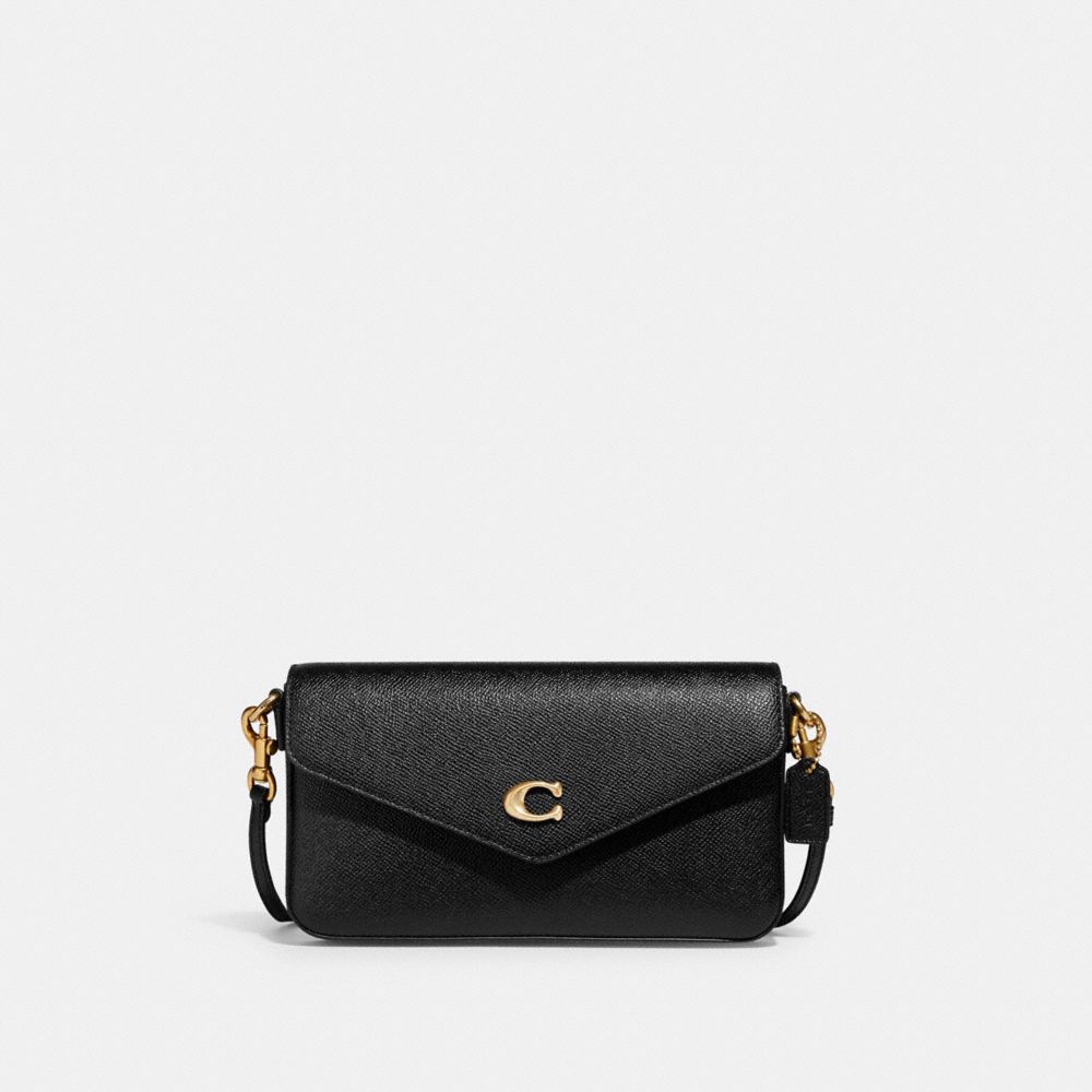 Coach Wyn Crossbody Bag Crossgrain Leather/Brass/Black | 453-RLTUON