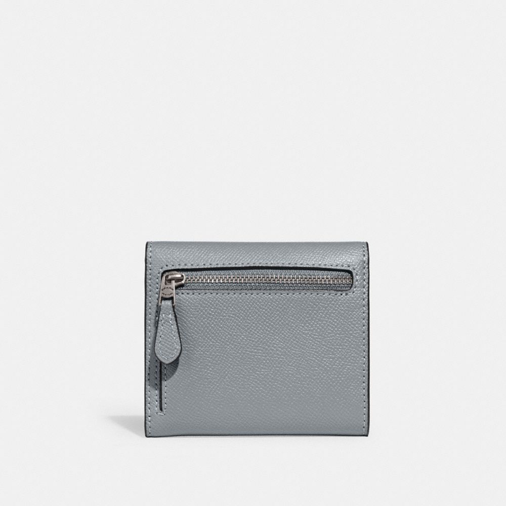 Coach Wyn Small Wallet Leather/Silver/Grey Blue | 906-HURQZS