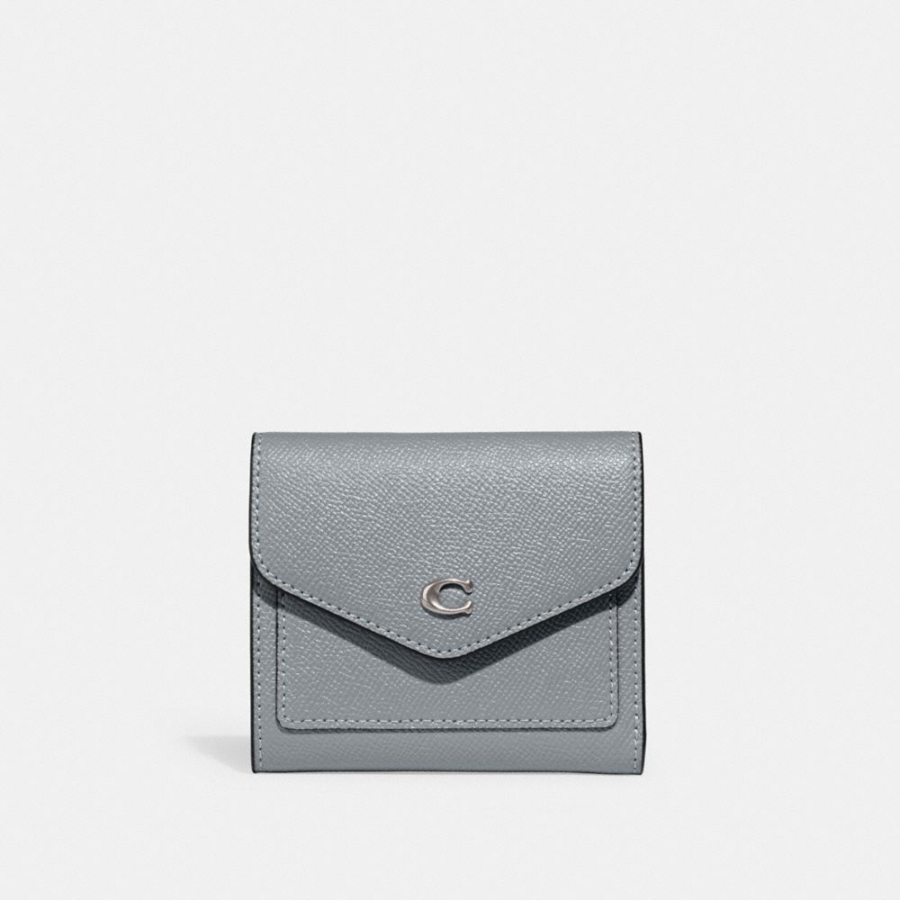 Coach Wyn Small Wallet Leather/Silver/Grey Blue | 906-HURQZS